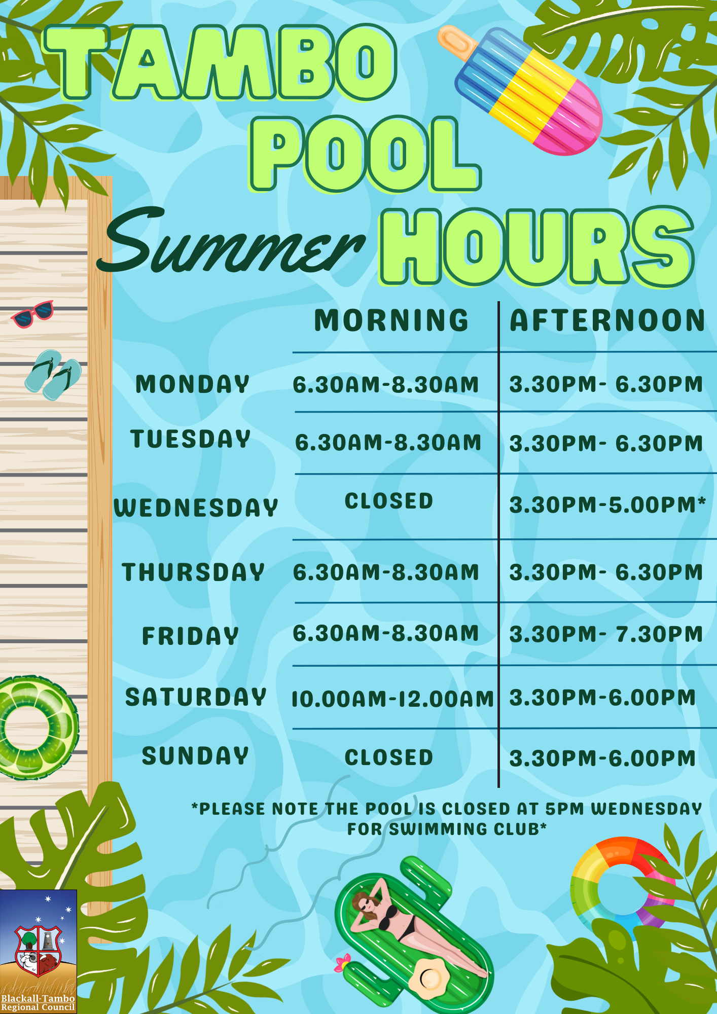 Summer Hours Tambo Pool 